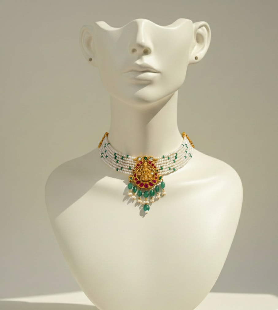 lord lakshmi jadau chick set