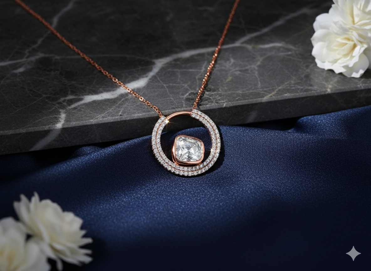 gold chain with dimond pendent