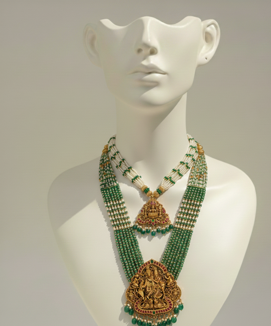 radha krishna and lord lakshmi pendent