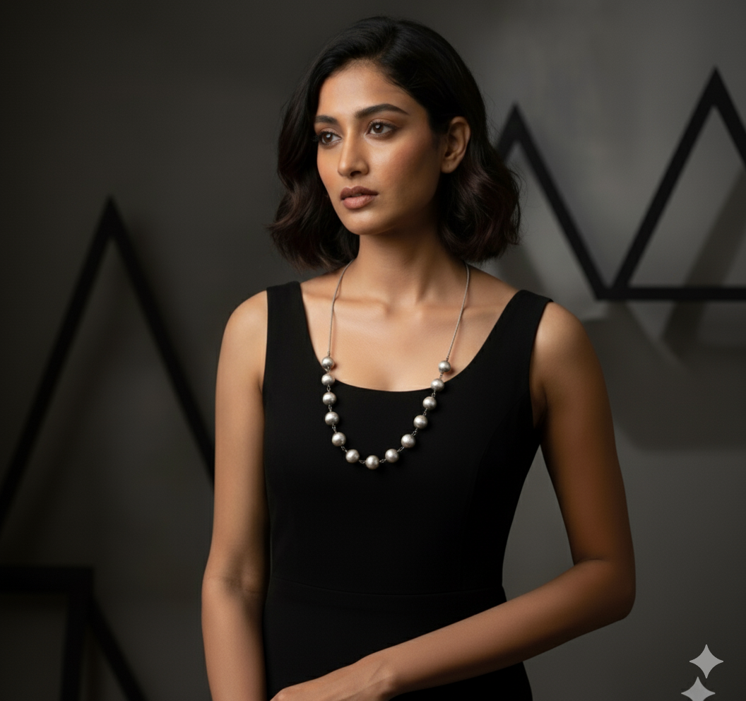 silver ball neckless