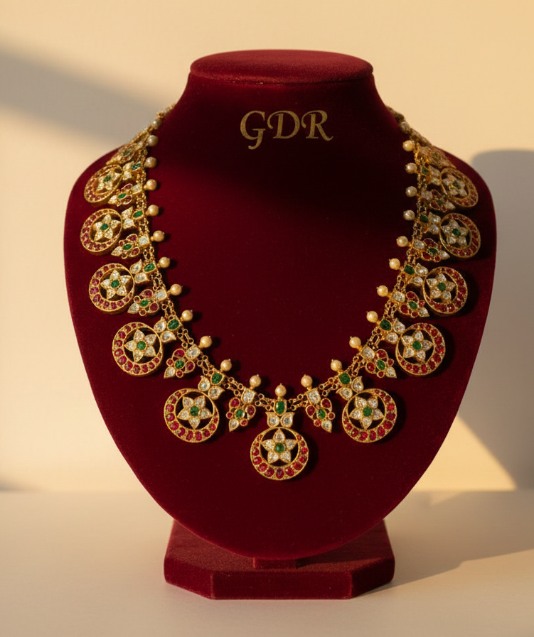 kundan jadau buttu mala