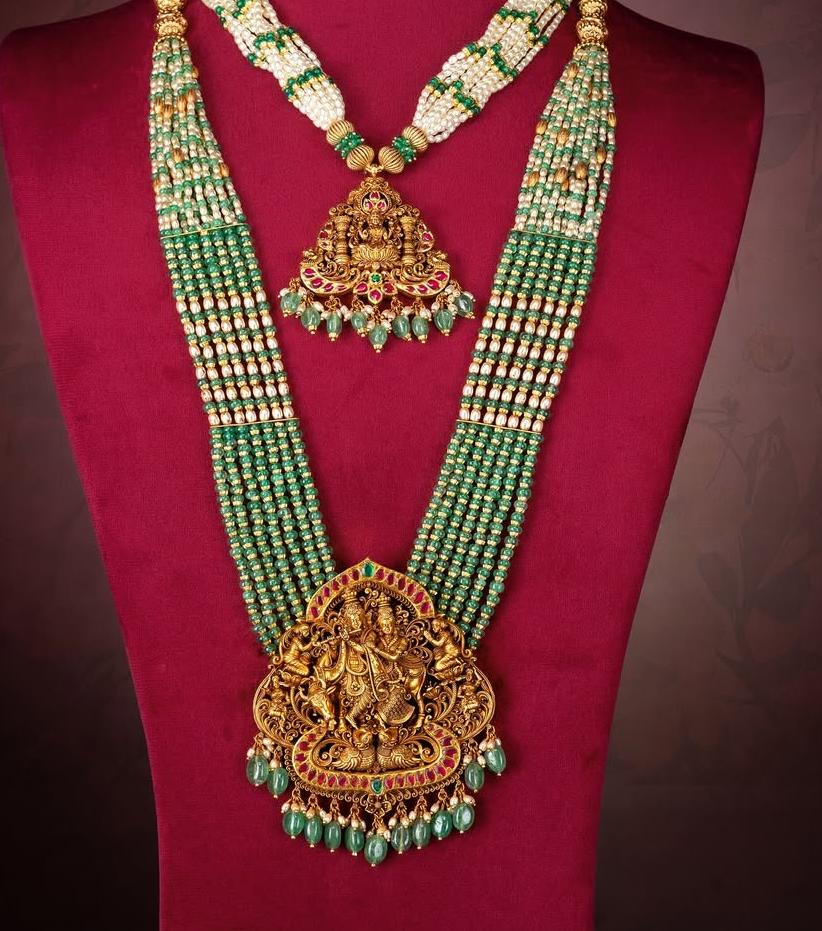 radha krishna and lord lakshmi pendent