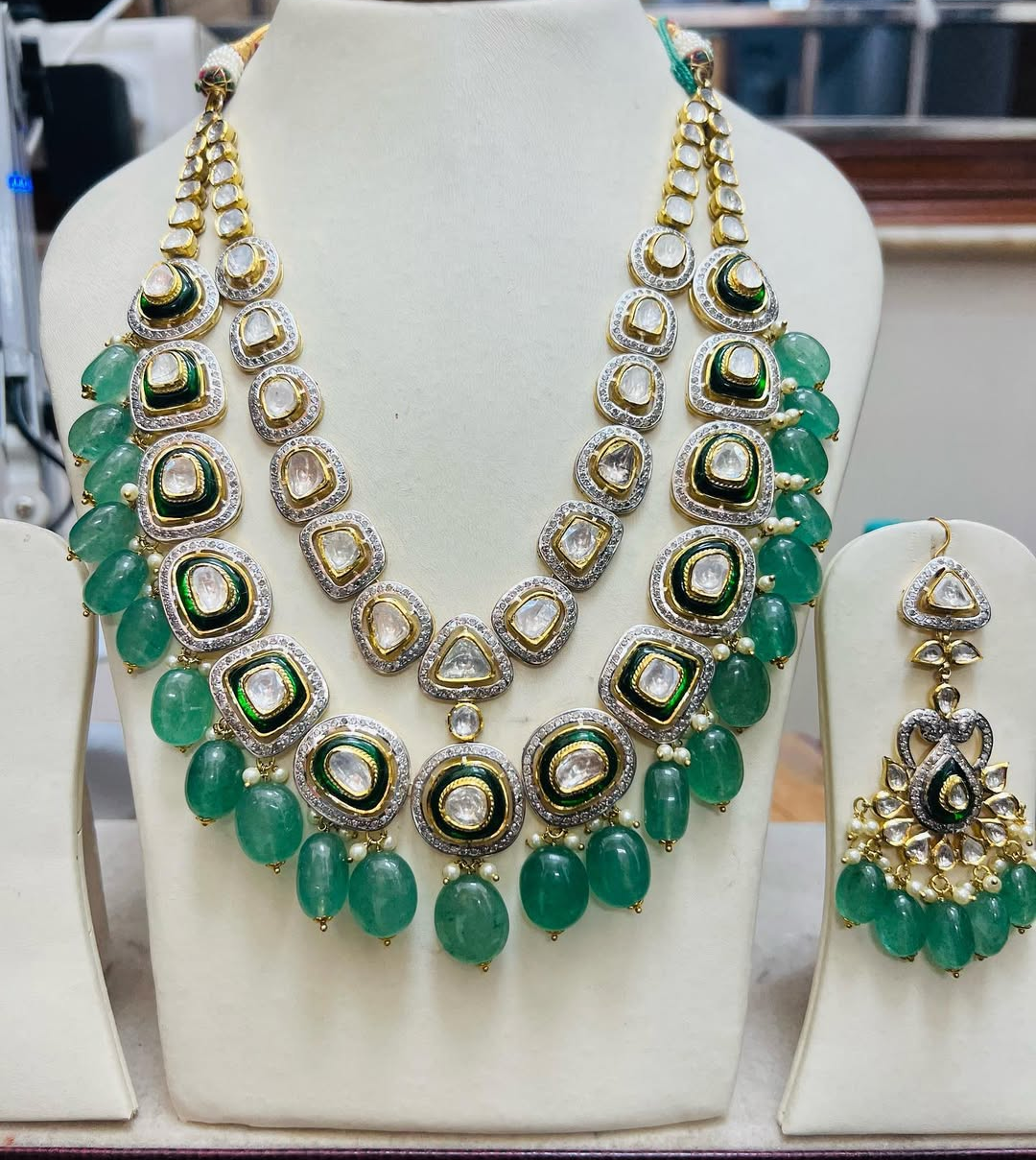 14k dimond polki line