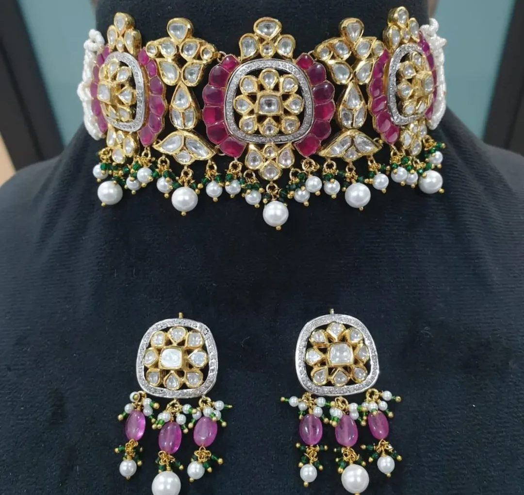 dimond polki jadau set