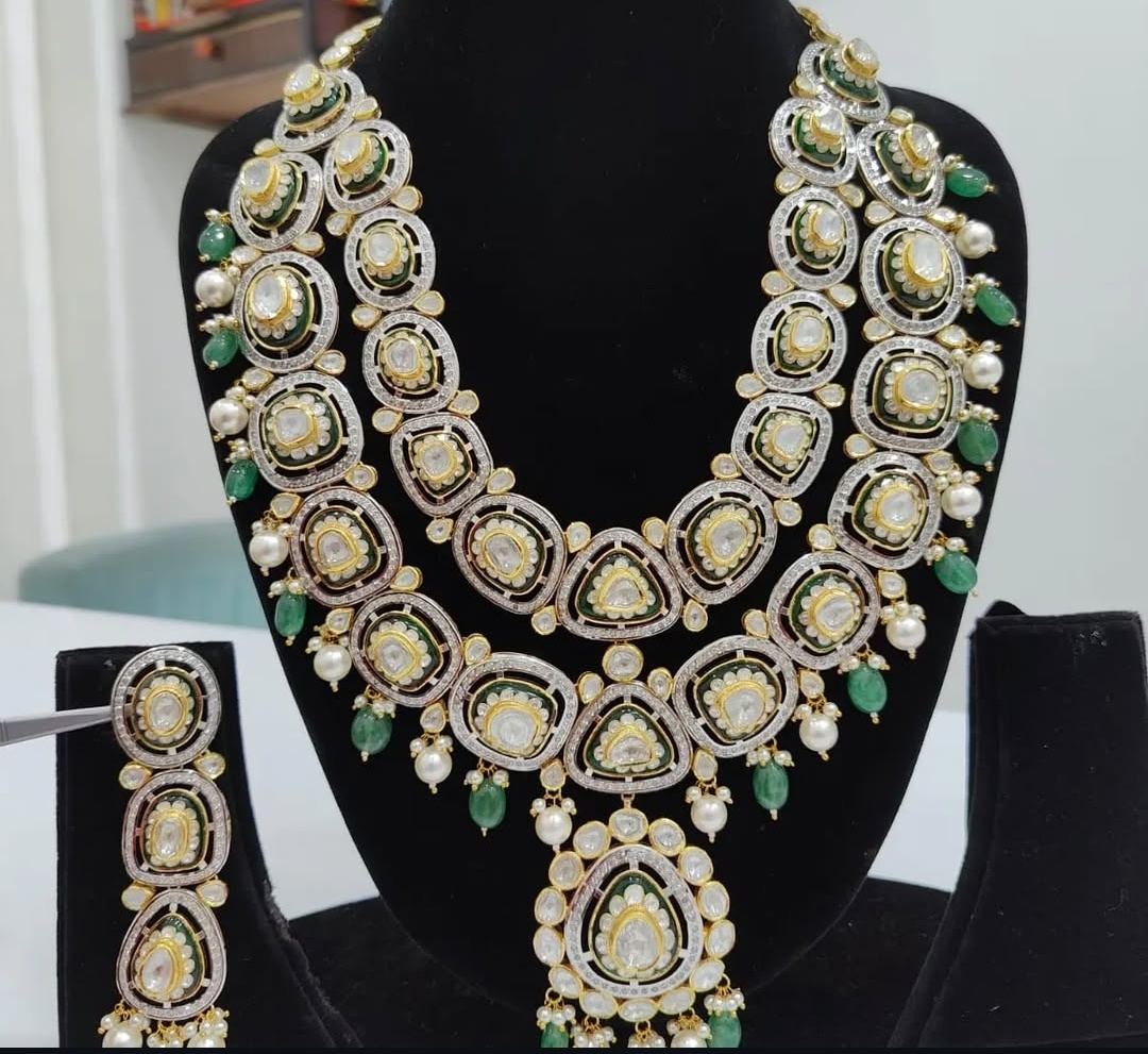 dimond polki double line