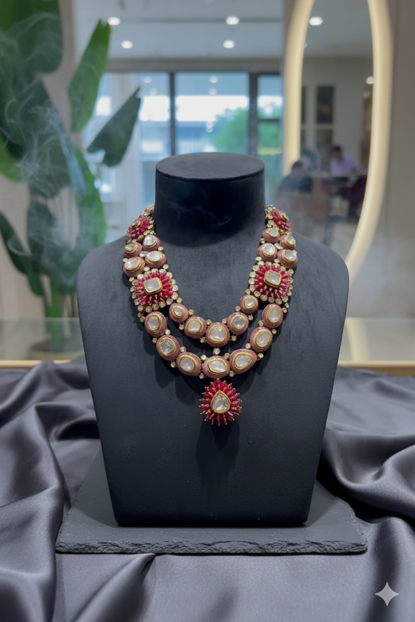 gold polki double line