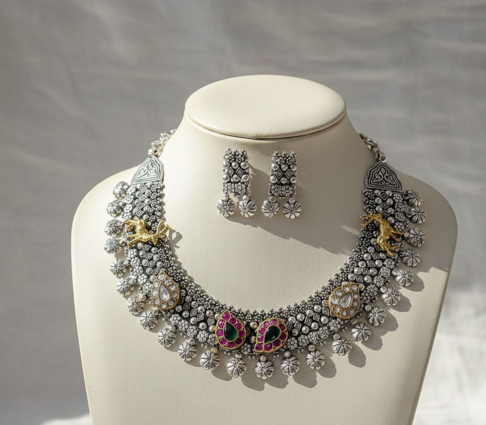 jadau silver neckless