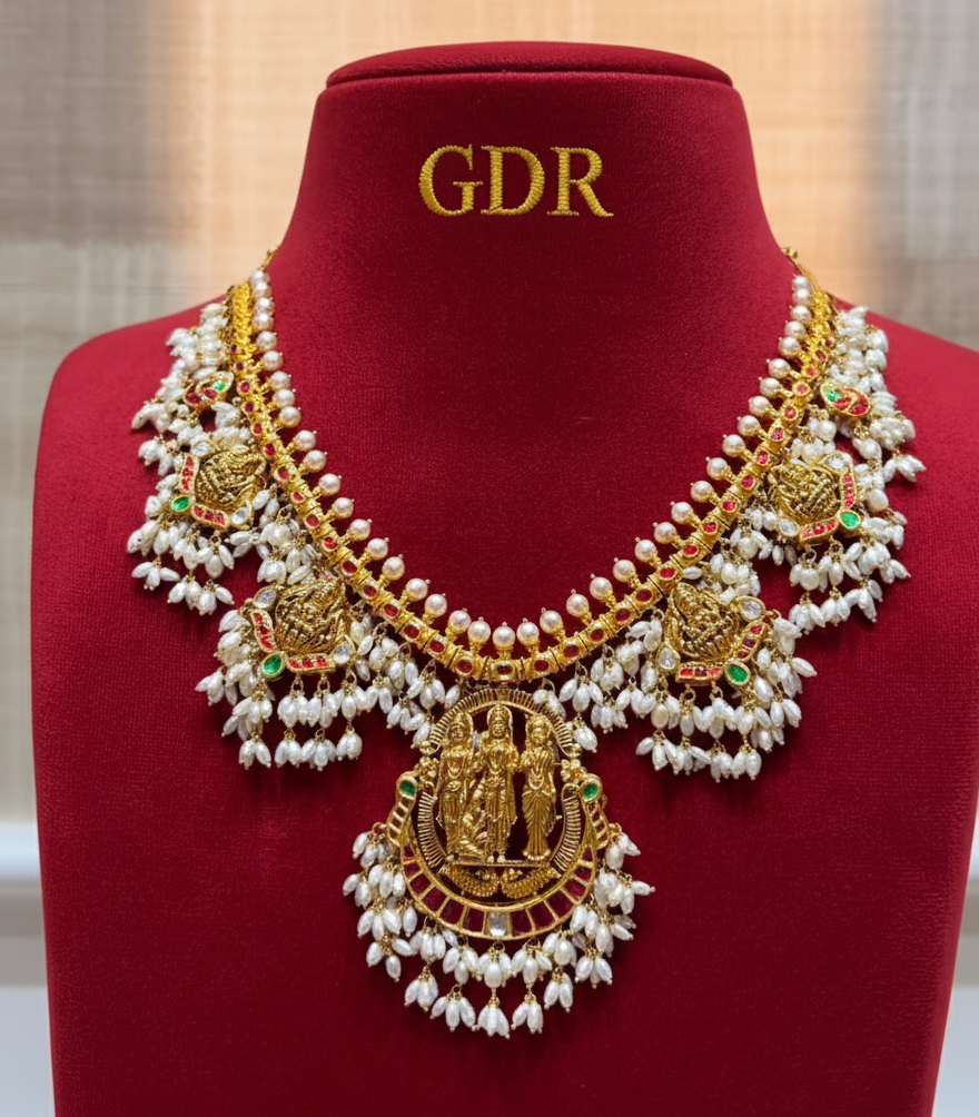 22k jadau kundan guttapusalu